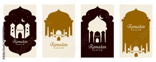 Ramadan Kareem Generous Ramadan greetings for Islam religious festival Eid with illuminated lamp