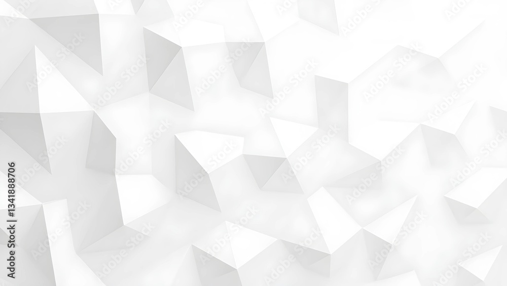 High-Resolution Abstract 3D Geometric White Polygonal Background High-Resolution Abstract 3D Geometric White Polygonal Background