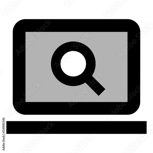 Laptop Search Icon
