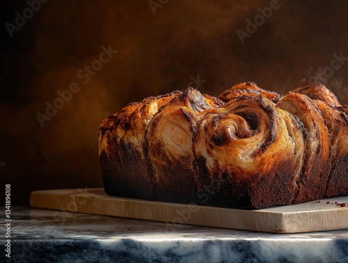 Warm, delicious cinnamon pull-apart bread fresh from the oven. photo