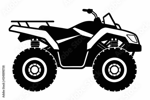 atv all terrain line art silhouette vector illustration