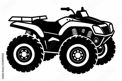 atv all terrain line art silhouette vector illustration
