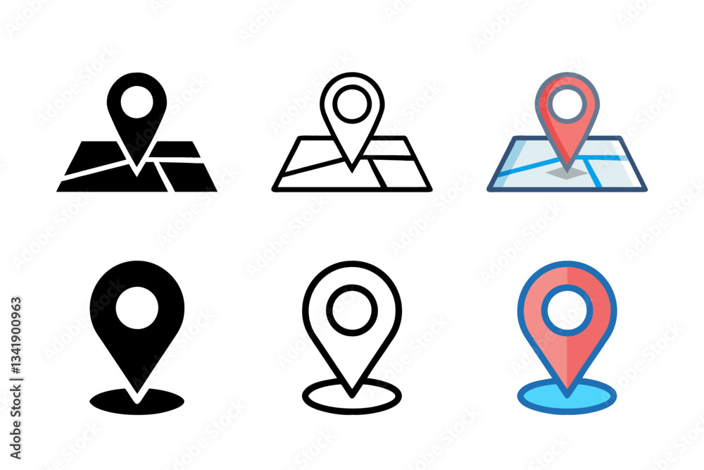 Pin icon set. Location icon vector. destination icon. map pin Pin icon set. Location icon vector. destination icon. map pin