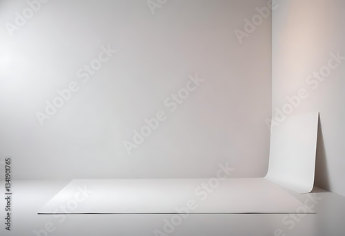 Wallpaper Mural Minimalist White Space with Raised Platform Torontodigital.ca