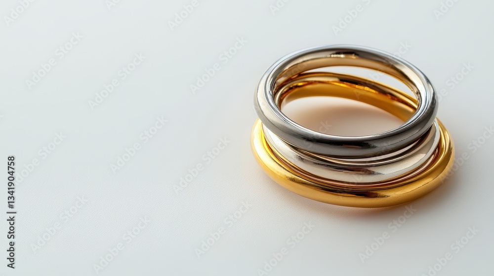 Stylish wedding ring set image jewelry white background Stylish wedding ring set image jewelry white background