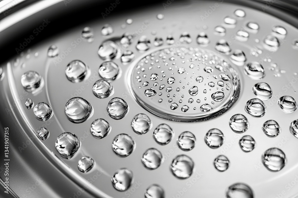 Close up view of water droplets on a glass surface in a tranquil setting Generative AI Close up view of water droplets on a glass surface in a tranquil setting Generative AI