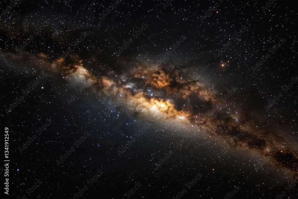 Fototapeta premium Milky Way galaxy displays striking beauty in 8K resolution across the night sky