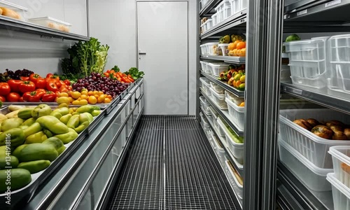 Wallpaper Mural Modern Produce Storage: A Clean, Organized Mobile Grocery Torontodigital.ca