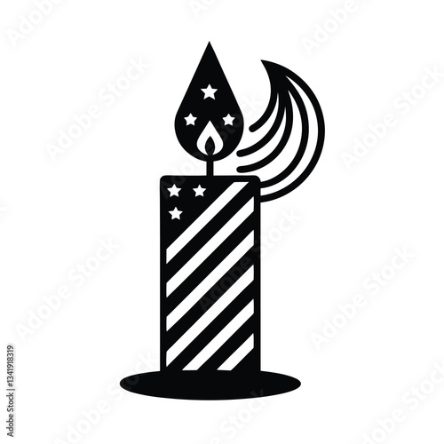 illustration of a burning candle