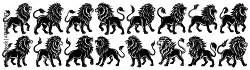 Lion Icon Pack – Bold and Stylish Vector Graphics