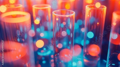 Obraz na płótnie test tube and colorful abstract background. science and research. w salonie