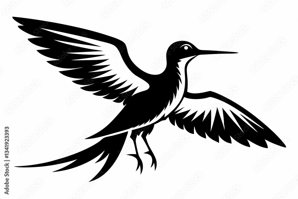 Obraz premium tropicbird line art silhouette vector illustration