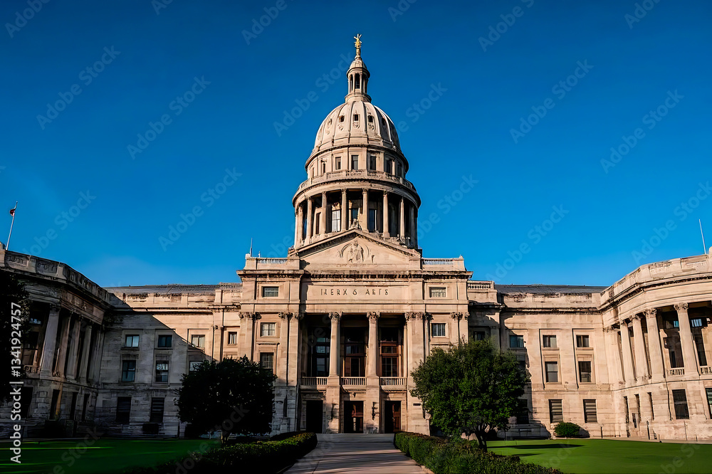 Obraz premium Historic domes of St Paul's Cathedral in London and the US Capitol in Washington showcase landmark architecture