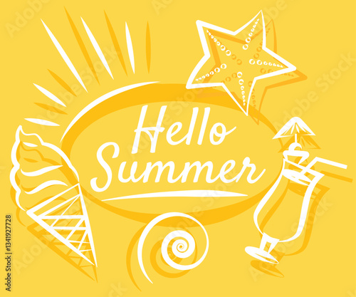 Summer time editable text style effect. Vector text effect, with summer season event.