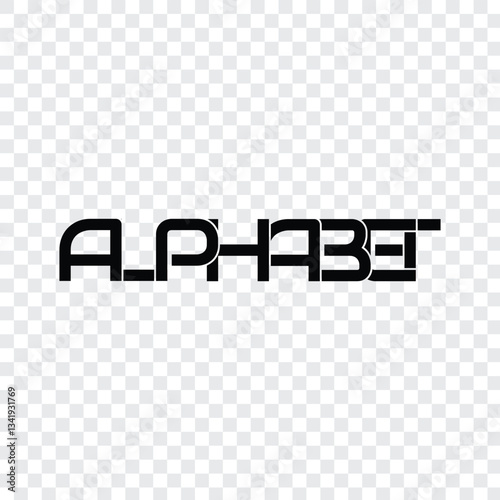 57 alphabet offset path logo