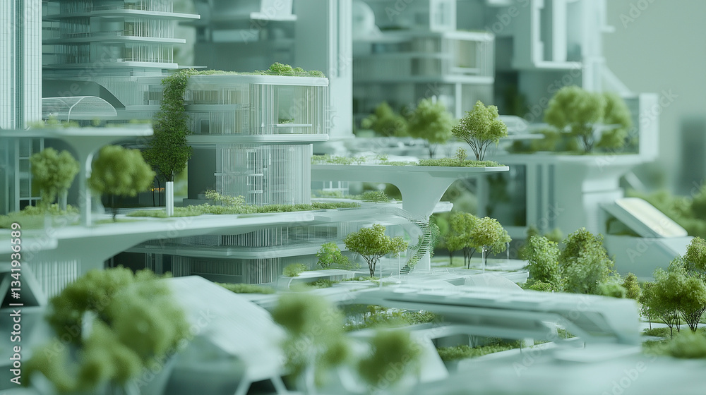 Model of the city of the future
