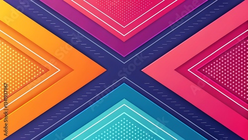 Wallpaper Mural Colorful Geometric Abstract Background with Bold Modern Digital Design Torontodigital.ca