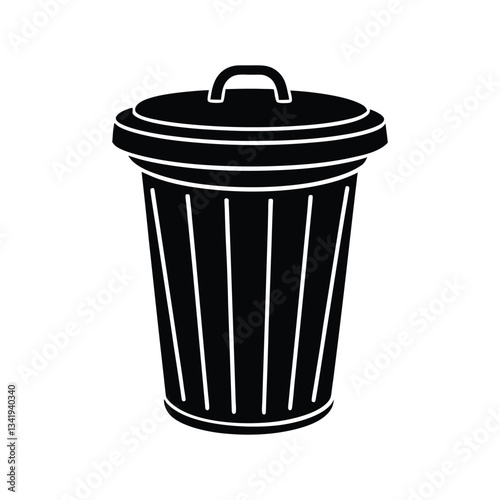 trash can silhouette art