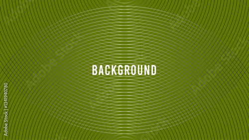 Olive green abstract background with silver gradient circles, blended lines	