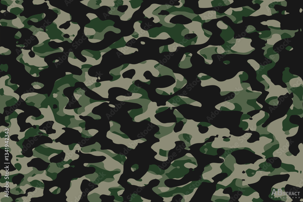 Fototapeta premium Army camouflage vector seamless pattern. Texture military camouflage repeats seamless army Design background Free Vector