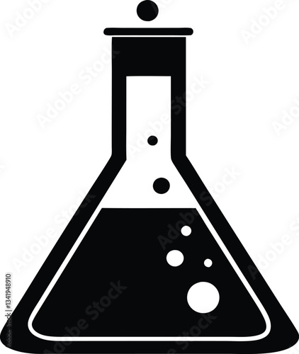 science flask silhouette,Laboratory Flask clipart