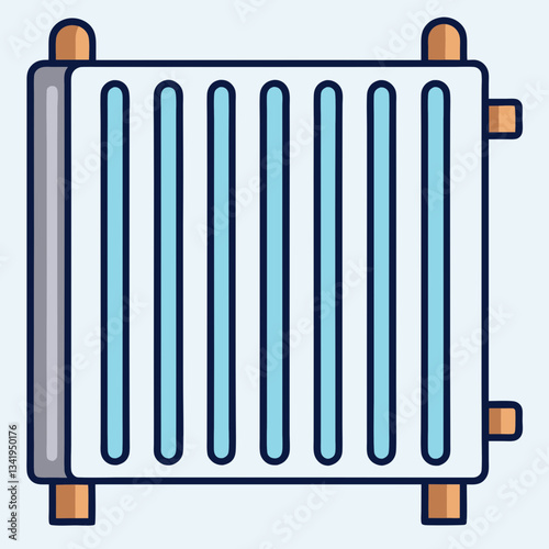 Radiator on a White Background
