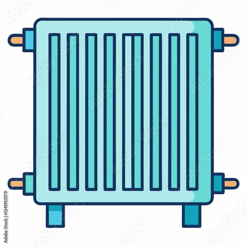 Radiator on a White Background