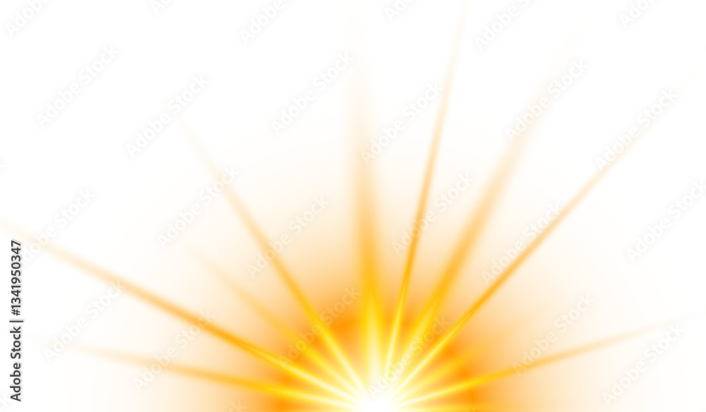 Obraz premium Golden Sunburst with Dreamy Light Rays