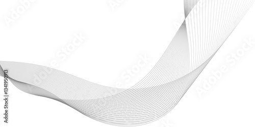 abstract illustration of abstract black gradient background,  Abstract black and white background with wave lines,  technology line stripe isolated science digital flowing black line.	

