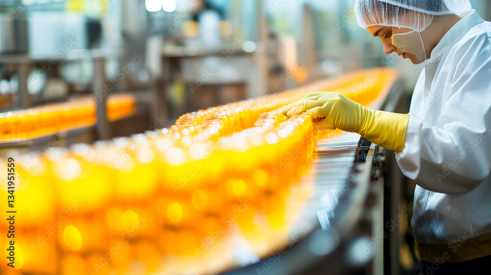 worker working on production line