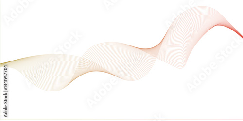 abstract colourful wave line background on white background.