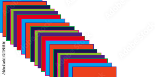abstract colourful wave line background on white background.