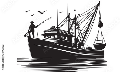 fishing boat in the sea