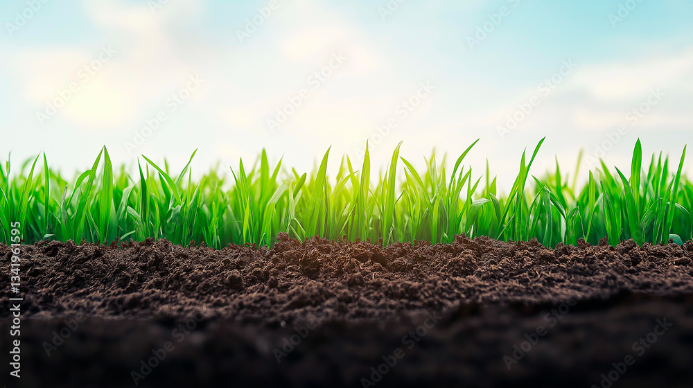 green field and sky background