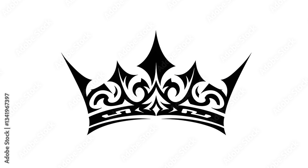 Minimalist Black Crown Silhouette Minimalist Black Crown Silhouette