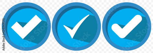 Free Download Verified badge profile set. Instagram verified badge. Social media account verification icons. Blue check mark icon. Profile verified badge. Guaranteed signs. Vector EPS 10. - GFXLoad