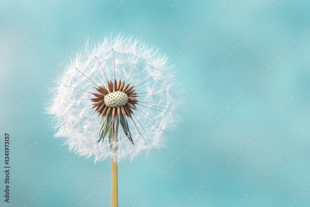 Fototapeta premium Close up view of a beautiful dandelion seed head