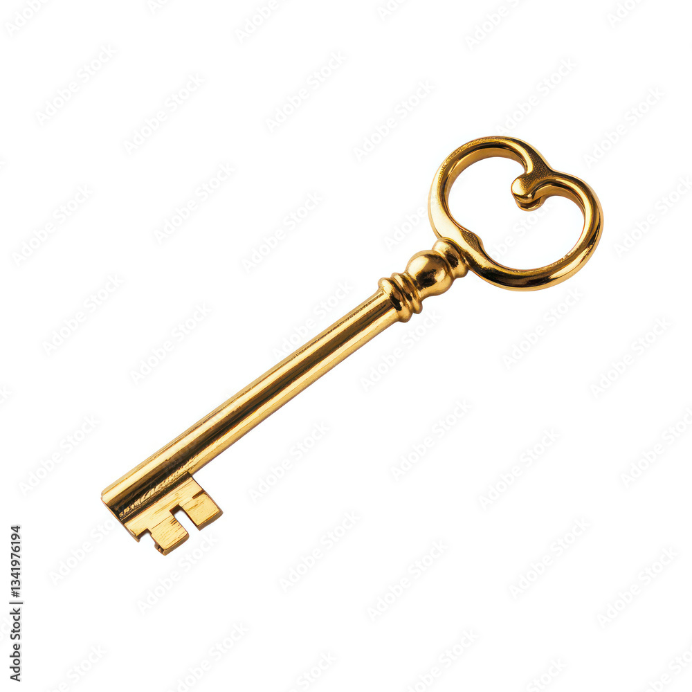 golden key isolated on white golden key isolated on white