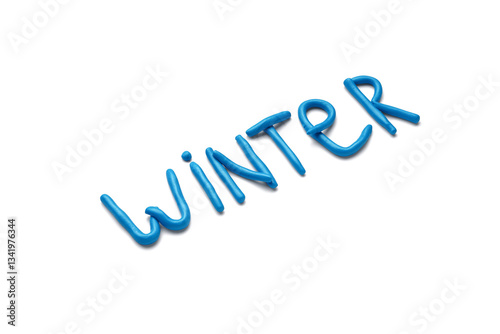 Word WINTER made of play do...