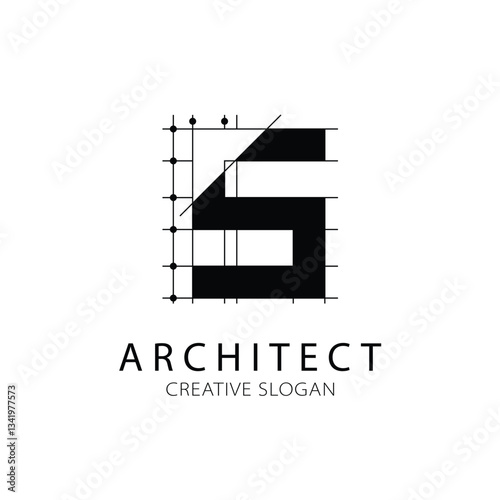 Letter S logo architecture for construction company. property template vector illustration for your brand.