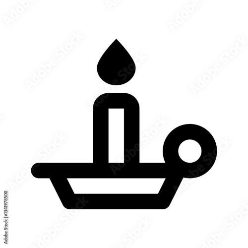 Candle icon . for mobile concept and web design on white background