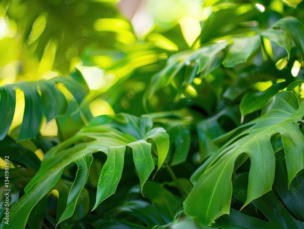Fototapeta premium Vibrant Green Plants Infusing Freshness and Natural Beauty