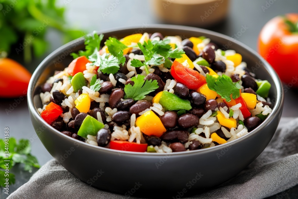 Savory Black Beans and Rice Bowl Recipe - A vibrant and flavorful recipe featuring black beans, rice Savory Black Beans and Rice Bowl Recipe - A vibrant and flavorful recipe featuring black beans, rice