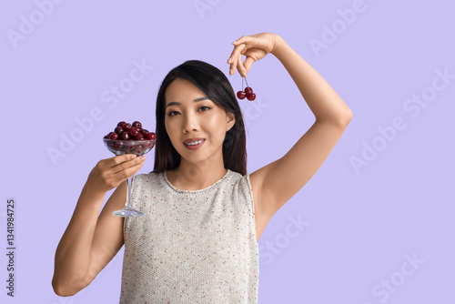 Beautiful Asian woman with ...