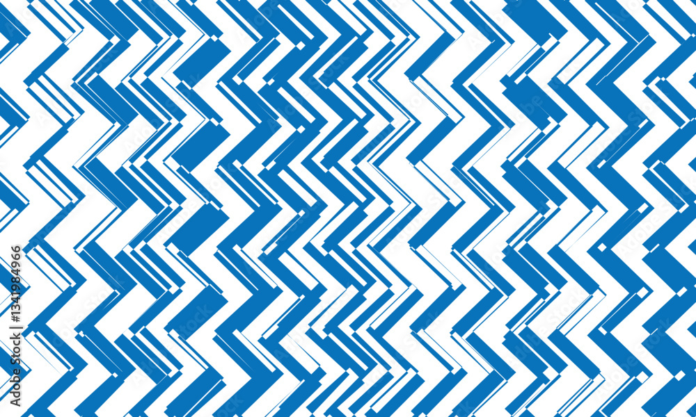 abstract trendy black three line zigzag wave pattern perfect for background.