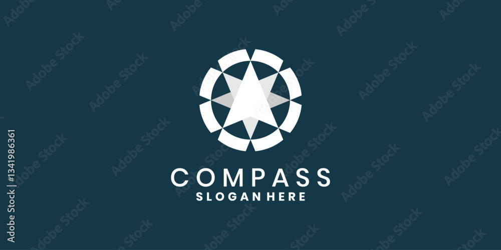 Compass logo design abstract modern shape Compass logo design abstract modern shape