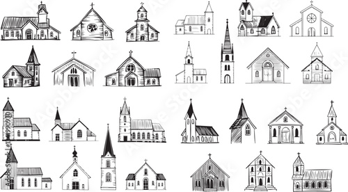 Hand drawn Church illustration