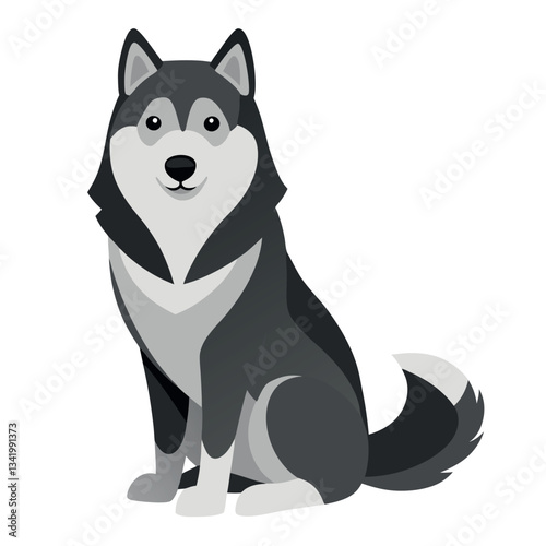Vector illustration of cartoon dog