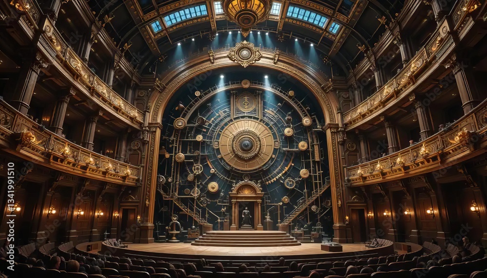 Obraz premium Steampunk Opera House with Mechanical Stage