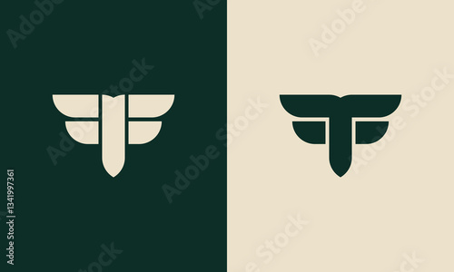 FF or FTF monogram vector logo design